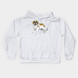 Dog - Saint Bernard - Brown and White Kids Hoodie